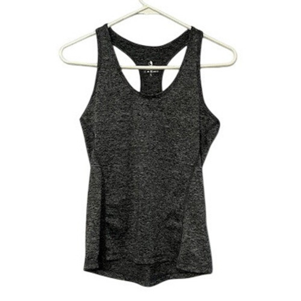Icy Zone Womens Racerback Tank Top Charcoal Heather Gray Space Dye S